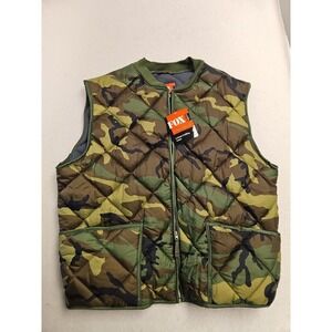 Fox Outdoor Vest Mens 4XL  Green Camo Full Zip Quilted Urban Utility Endurance